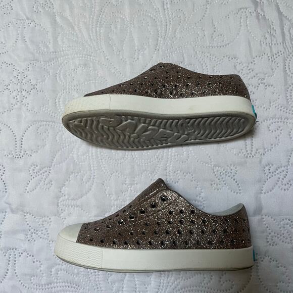 Native Jefferson Bling Glitter Sneakers Size 11 - Picture 5 of 9